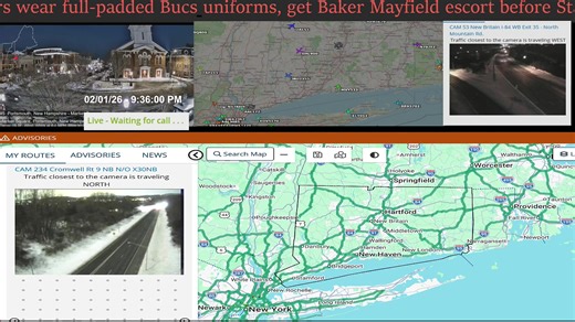 📡 24/7 Connecticut Incident Operations Livestream This livestream provides a real-time situational awareness dashboard built from live public data sources. 🚓 Police and fire scanner audio from multiple jurisdictions 🌧️ Weather radar and storm monitoring ✈️ Aircraft tracking and aviation activity 🚗 Traffic maps, flow analytics, and incident indicators 🌎 Public traffic, weather, city, and regional cameras (Connecticut and beyond) ⚠️ Not all visual feeds originate in Connecticut; cameras may r