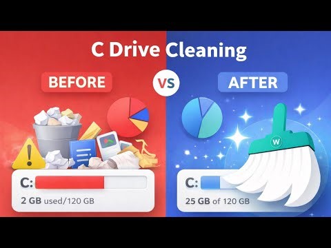 C Drive Full in Windows 11/10? Fix It in One Click (100% Free Method) | WMaster Cleanup 2026 Review
