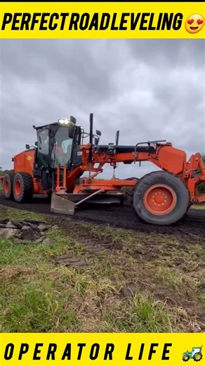 🚜 Powerful Motor Grader Machine in action!