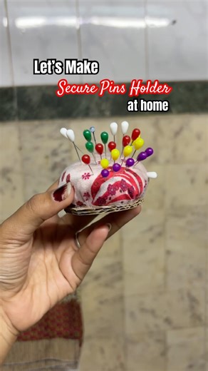 Easy Secure pin holder at home ✨📌 #shorts #youtubeshorts #sewingtutorial #stitch #trending #sewing