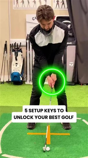 Most golfers get this wrong and it ruins their consistency. If your setup feels awkward, this is why. Weight on heels, too much knee bend, and a high right arm throw off your balance. When your weight shifts back, your swing path changes, leading to poor contact and accuracy. ✅ Step 1: Distribute your weight evenly on the balls of your feet ✅ Step 2: Slightly flex your knees for stability ✅ Step 3: Lower your right arm to match your left ✅ Trail arm soft ✅ Sternum behind belt buckle ✅ Neutral gr