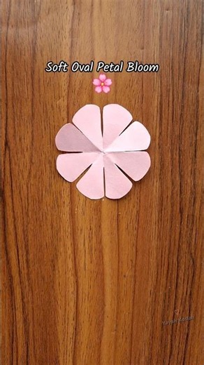 Soft Oval Petal Bloom 🌸 Easy Paper Flower Tutorial. #paperflower #papercraft
