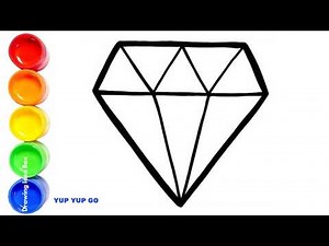 💎🌈 Draw Colorful Diamond with Colors & Circles 🎨🦈 | Learn Colors + Baby Shark Song | Yup Yup Go