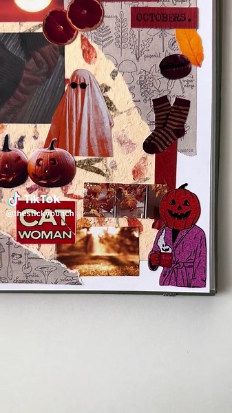 pumpkin, cinnamon rolls, and cozy socks featuring our “October” sticker sheet #journaling #scrapbooking #fall #stickers #smallbusiness