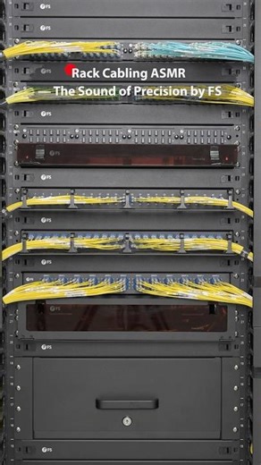 Rack Cabling ASMR — The Sound of Precision by FS #DataCenter #shorts #ASMR