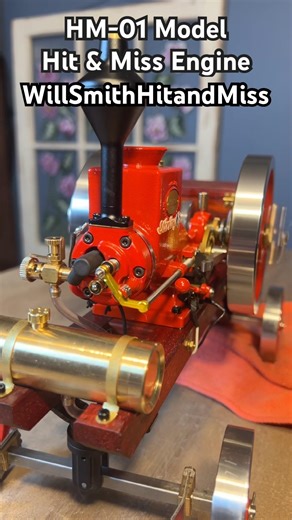 Red hit and miss engine you can actually build #stirlingkit #engine #model