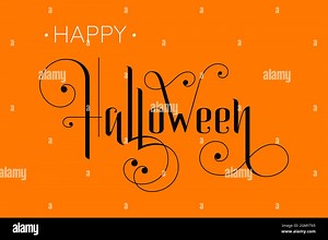 Happy Halloween vector lettering. Festive calligraphy for a banner, poster, greeting card, invitation to a party. Vector illustration Stock Vector Image & Art - Alamy