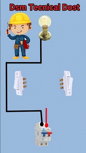 How to Install to switches for one light | 2way switch wiring diagram || Two way switch connection