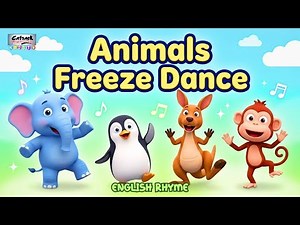 Animals Freeze Dance For Kids ❄️ | Stomp, Slide, And FREEZE! 🦁 | | Kids Songs | 4K