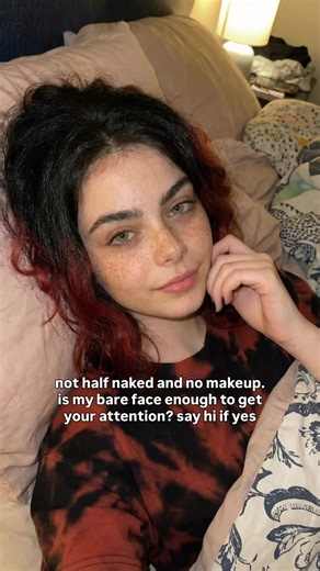 I noticed something funny about the internet. The less clothes a girl wears, the louder the attention gets. But when she shows up like this… just her face… suddenly everyone goes quiet. And I get it. It’s easier to look at a body than a person. But this is the version of me people rarely react to. No heavy makeup. No angles trying to distract you. No “perfect” lighting. Just freckles, messy hair, tired eyes and a soft little hello. And the weird thing is… this version of me feels the most real.