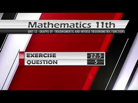 NEW Math 11th Exercise 12.5 Q.5 | General Solution of Trigonometric Equations