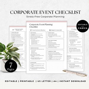Event Planning Checklist for Corporate Events | Conference, Training & Company Meetings - Etsy Canada