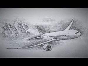 How to draw | Boeing 787 Dreamliner