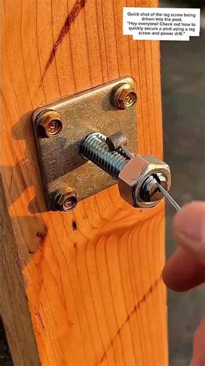 Secure Posts Fast! Lag Screw Power