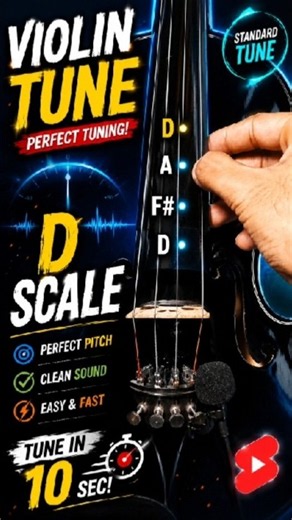violin tuner : Easy to Use | D scal #violin #shorts
