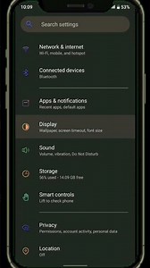 Android setting. display color change.