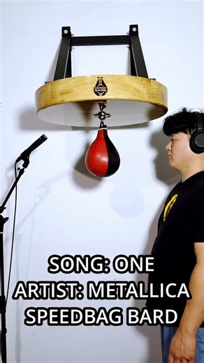 @speedbagbard on Instagram: "Here's a speed bag short of me jamming to Metallica's | @metallica | "One". Platform by @theoriginalspeedbag #punchdrumming #rhythmbagging #metallica #metalmusic #boxing"