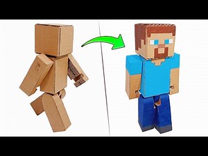 I Show Craft Skills: How To Make Minecraft Characters With Cardboard Part. 1