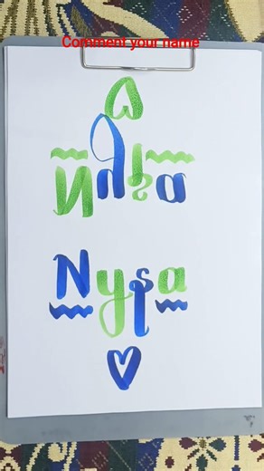 💐💐 writing a name with two amazing artists 🌺 #shorts