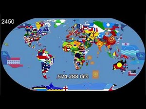 Countries - 1 bit 2 bits 4 bits 8 bits 16 bits 32 bits 64 bits 128 bits