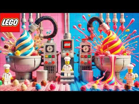 Building a Giant LEGO Ice Cream Machine That Actually Works! | Lego Funny Experiment
