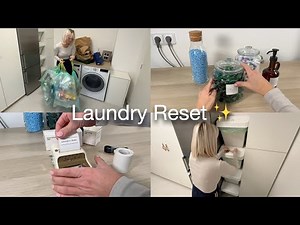 Satisfying Laundry Organization Reset ✨ ASMR Cleaning Motivation | Labels, Storage & Calm Space
