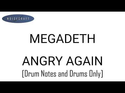 Megadeth - Angry Again Drum Score [Notes and Drums Only]