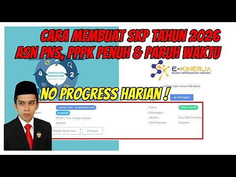 Cara Membuat SKP Tahun 2026 di Ekinerja BKN untuk ASN PNS, PPPK Penuh Waktu & Paruh Waktu