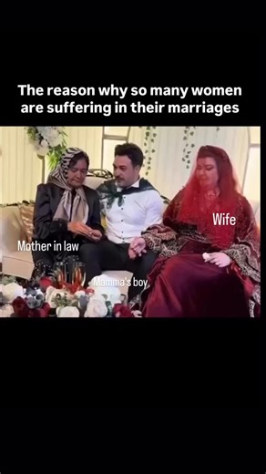 Avani on Instagram: "She sits there in her wedding dress, watching the man she married lean into his mother’s arms as if he’s still a little boy who cannot breathe without her permission. And in that moment, she realizes something she was never prepared for— She has married a man… But she is expected to live with a boy. A boy who never learned to choose his wife. A boy who never learned to stand up for the woman sitting beside him. A boy who grew up physically… but never emotionally. She watches