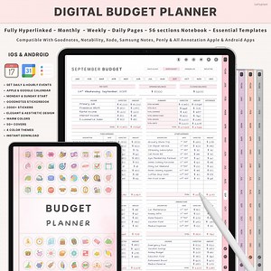 Digital Budget Planner for Goodnotes, Paycheck & Monthly Budget, Finance Tracker, iPad Finance Planner, Goodnotes Budget Template - Etsy