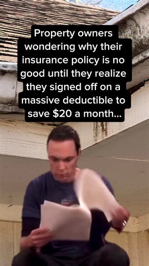 What Insurance agents “Should” be required to say to their clients- “Mr. Jones, ￼ if hail or wind damages your roof, you realize that you are going to have to pay $10,000 out of your personal bank account, are you ok with that in order to save $20 per month? It’s sad this this I not a legal requirement in every state. #CapCut #insurance | Mikel Miller