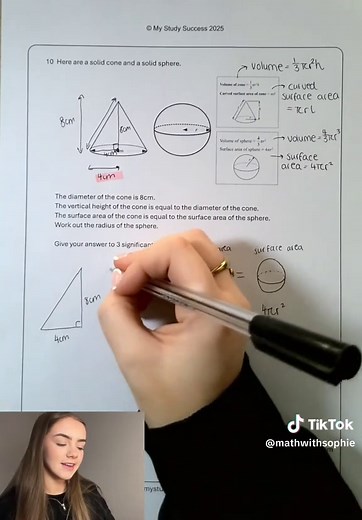 Master Surface Area of Cones and Spheres for GCSE