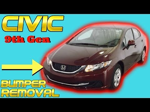 2012 2013 Honda Civic Front Bumper Removal Replacement Install How to Replace Sedan 2Dr