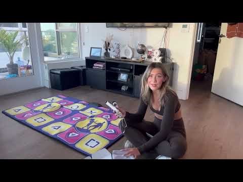 Acelufly Flannel Dance Mat for TV with Camera - Non-Slip Exercise Dance Pad