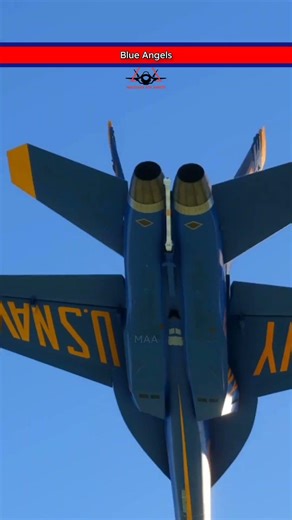 F/A-18 Blue Angels flies overhead