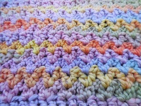 Haken: V-steek in een kussenhoes