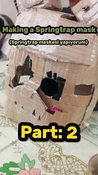 Making a Springtrap Mask ( Springtrap maskesi yapmak) Part 2 #fnaf #shorts #fyp