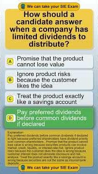 SIE Exam Preferred Stock #exampreparation #sieexam