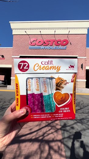 “🎉 New arrival at Costco! 🎉 Treat your furry friends to something special with this creamy, grain-free Catit cat treats mega mix variety pack! 🐾 Featuring chicken, salmon, shrimp, and tuna recipes in one bundle, 72 tubes inside what a deal!!! But hurry, available for a limited time only! Don’t miss out – grab yours today! 😻 @catitusa #costco #costcofinds #costconewitem #costcomusthaves #costcodeals #costcobuys