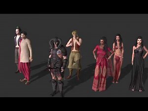 7 Characters with clothes for Iclone free download