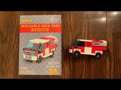 Let’s Build Buildable Brix Trio Rescue Fire Engine Truck Five Below LEGO compatible building bricks