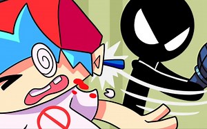 BOYFRIEND vs. STICKMAN_! Friday Night Funkin' Logic _ Cartoon Animation