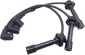 Spark Plug Wire Kit Fit for John Deere 825i, 825i S4 - 3pcs (MIA11722, MIA11723, MIA11724) - Copper Core - Tractor Spark Plug Wire Sets