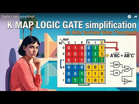 K Map 🗺️🗾 simple solution 💪 #kmap #maths #bca #logicgate