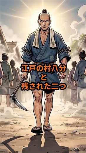 🏡【江戸の村八分】寄り合いを二度休んだだけで村全員から無視された男…なのに家が燃えた夜だけ全員が助けに来た😱その理由が怖すぎる #江戸時代 #村八分 #歴史雑学 #日本史 #豆知識