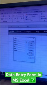 Data Entry Form in Excel #excel #exceltraining #shorts #viral #exceltutorial #exceltips #office365