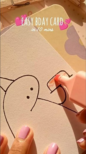 DIY birthday card in 10 mins🎂 #gift #birthday #diy #youtubeshorts #craft #diycrafts #yt #shorts#cute
