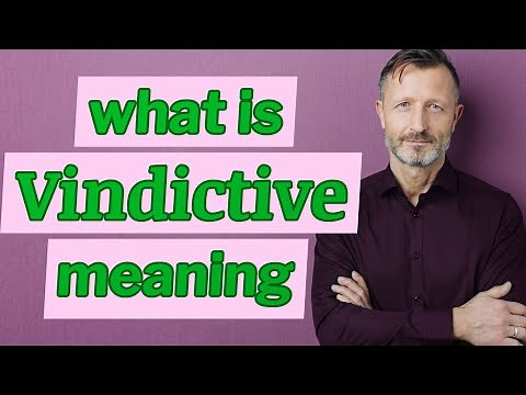 Vindictive | Meaning of vindictive 📖