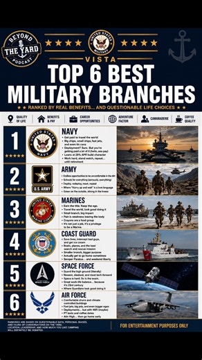 OFFICIAL TOP 6￼ MILITARY BRANCHES