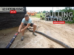 Pulling Electrical Wire Thru Conduit and Connecting Services to Shop